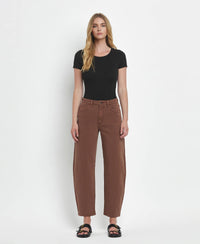 Vervet by Flying Monkey "Kate" Slim Barrel Jeans – Mocha Brown