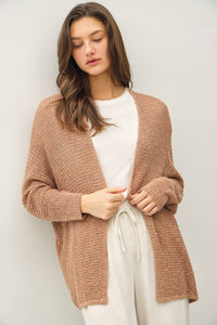 Hadley Open Front Lightweight Knit Cardigan with Dolman Sleeves – Casual Women's Sweater for Layering
