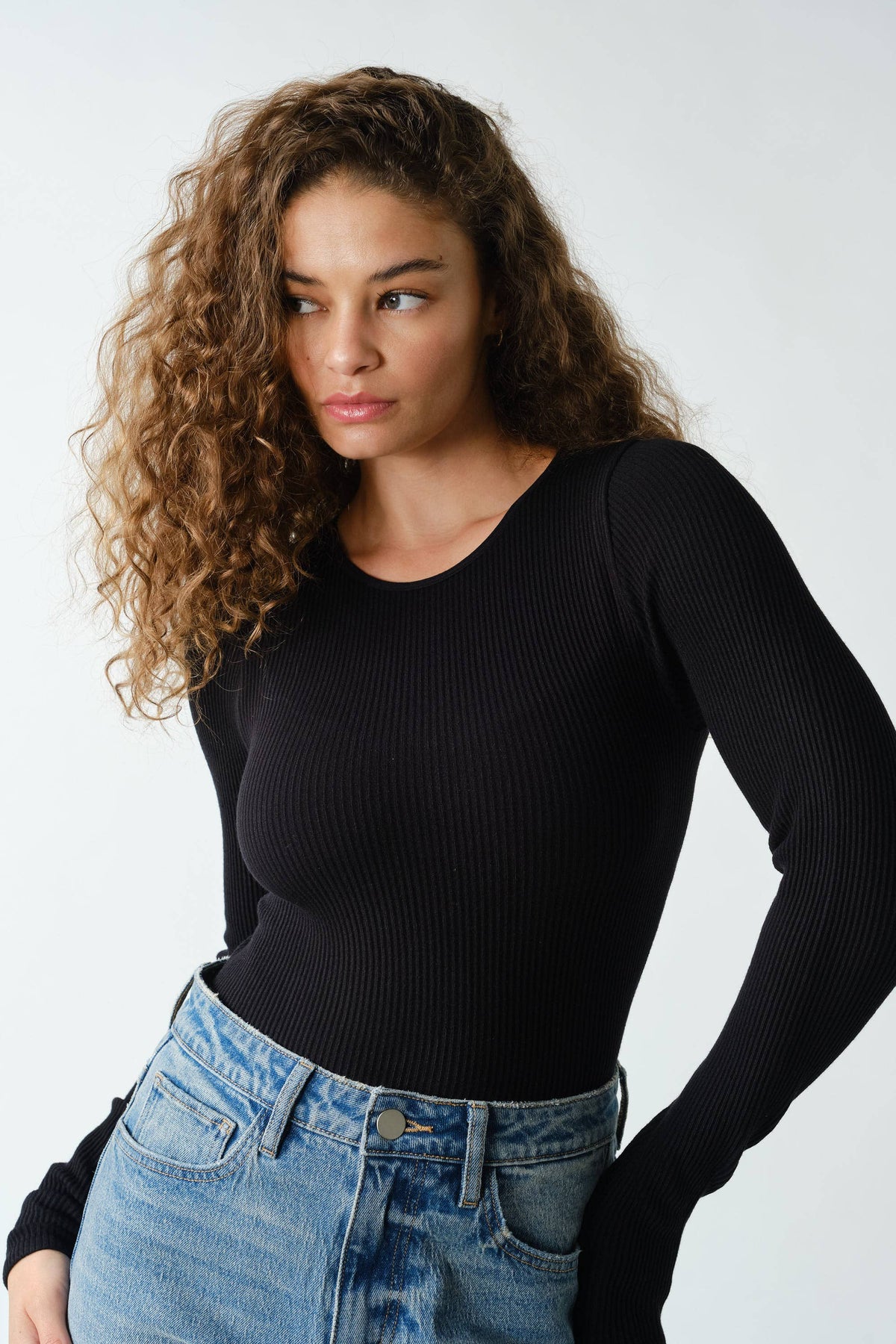 Seamless Ribbed Long Sleeve Top