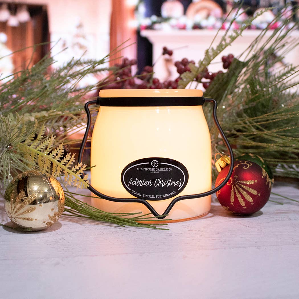 16 oz Butter Jar Candle: Victorian Christmas