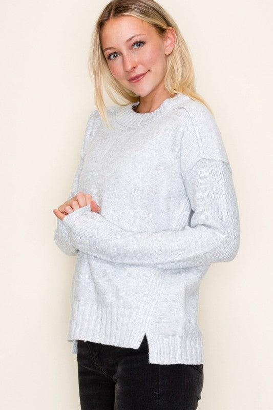 The Laramie Soft Knit Sweater – Light Grey