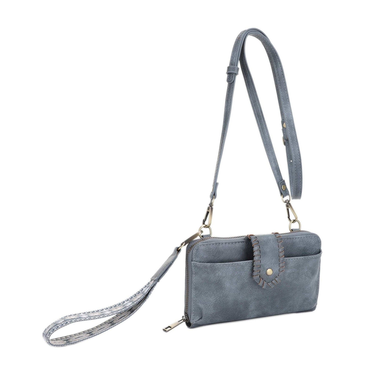 Jolie Crossbody Wallet With Boho Wrist Strap