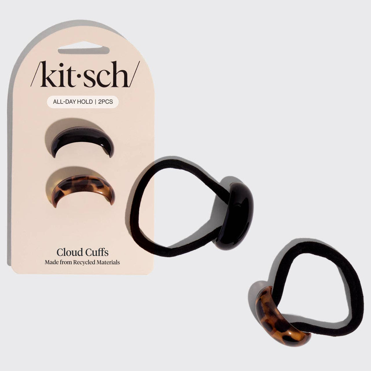 Kitsch Black & Tort Cloud Cuffs - Small