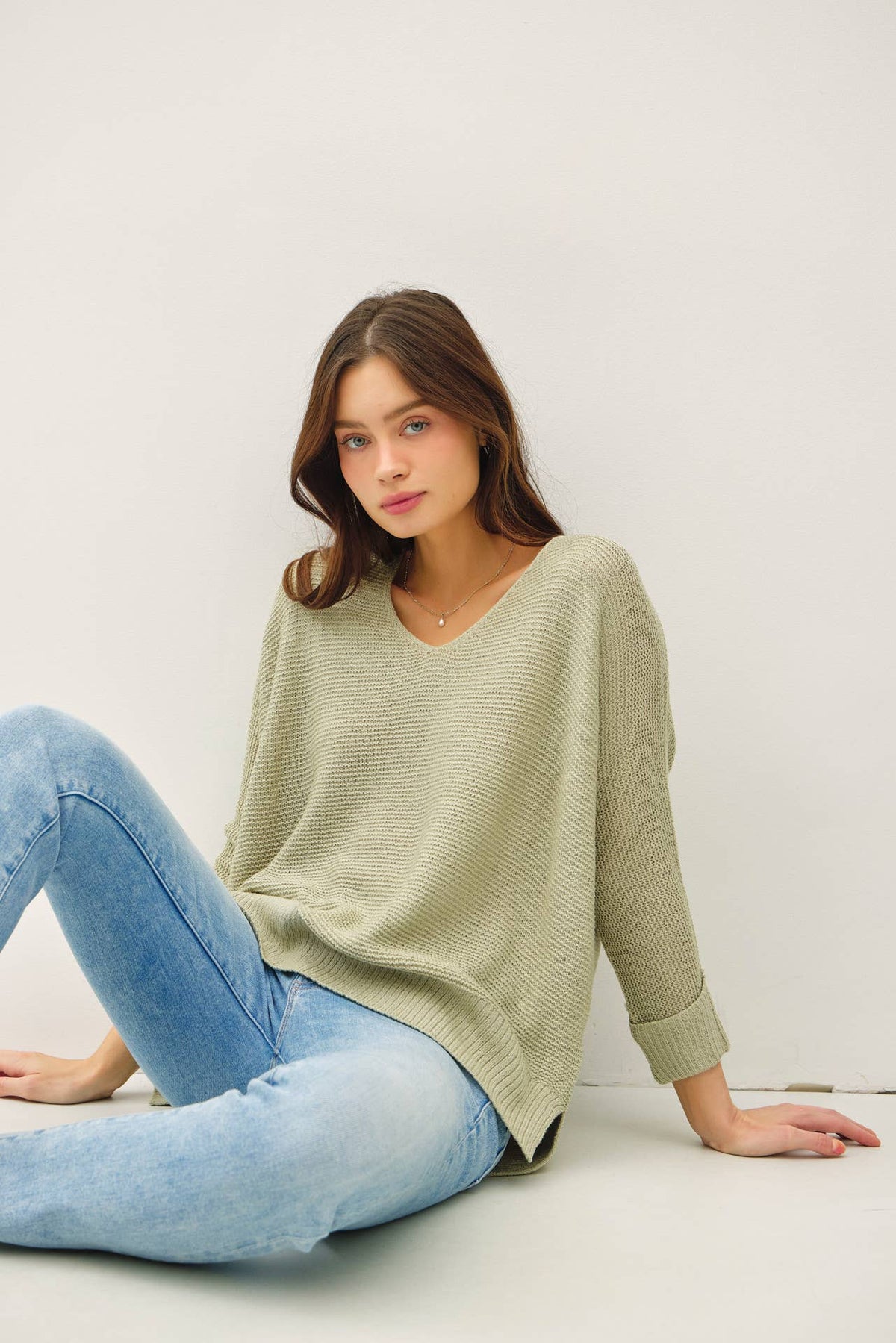 The Ethel Sweater: Sage