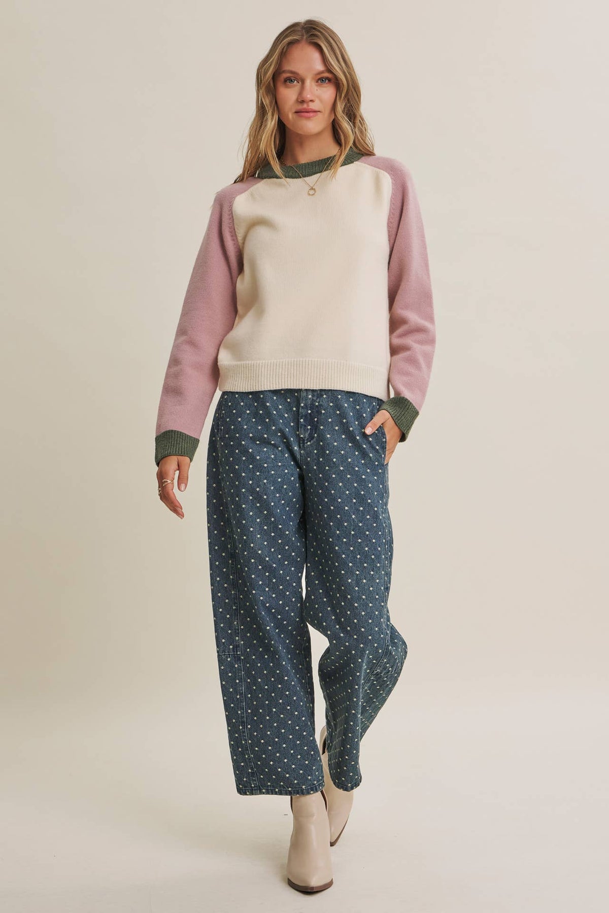 Changing Seasons Color Block Sweater