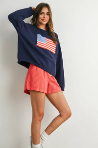 The Liberty Graphic Knit Pullover – Cozy Long Sleeve Sweater Top