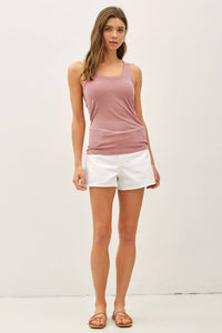 The Maeve Ribbed Tank – Garment Washed Ultra Soft Layering Tank Top