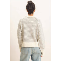 On Repeat Patterned Sweater: Cream