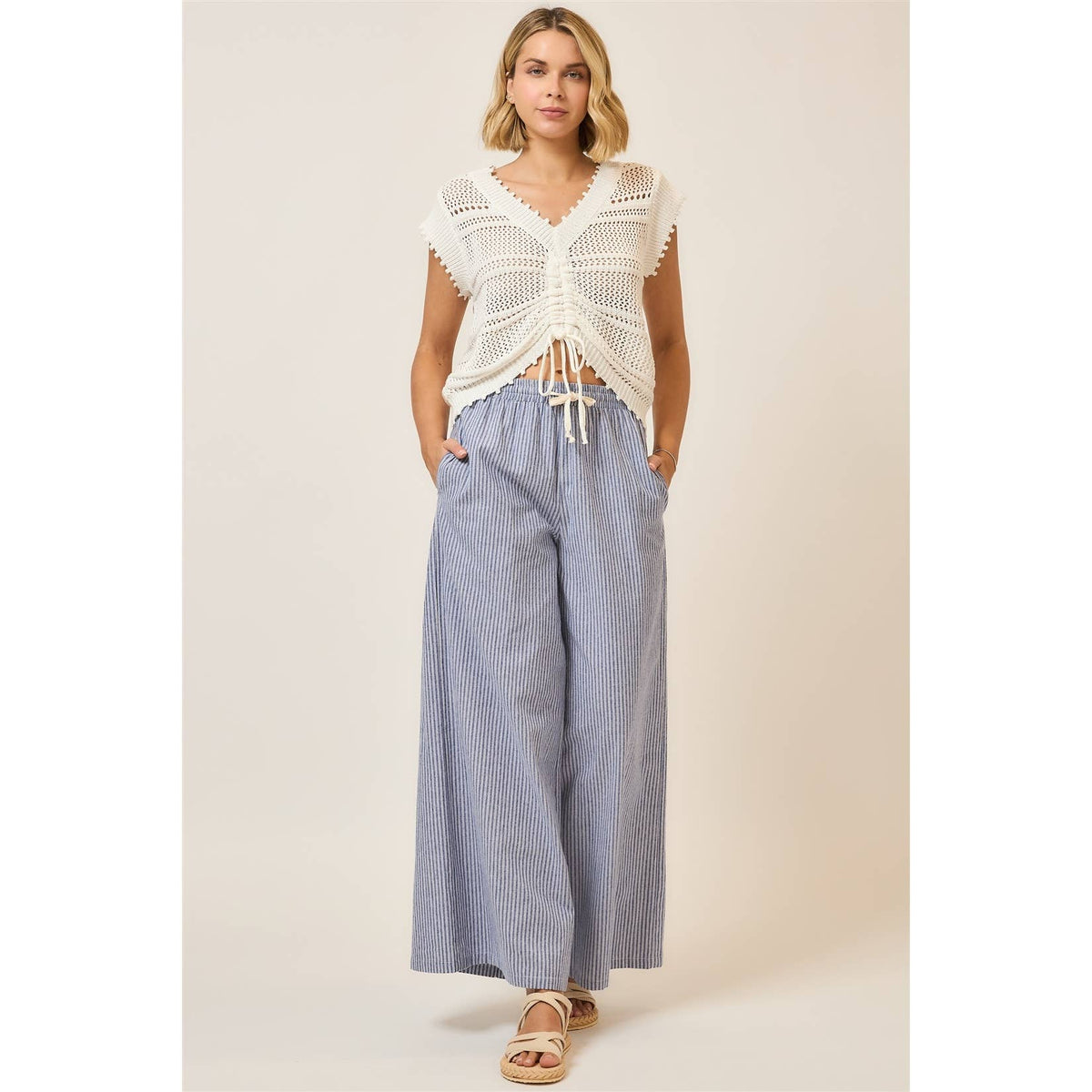 The Ava Ruched Knit Top: