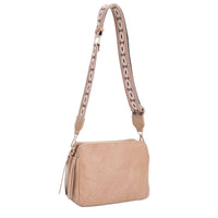 Harper Ridge 3-Compartment Crossbody Bag with Patterned Guitar Strap