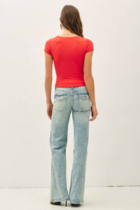 Emma Essential Square Neck Tee