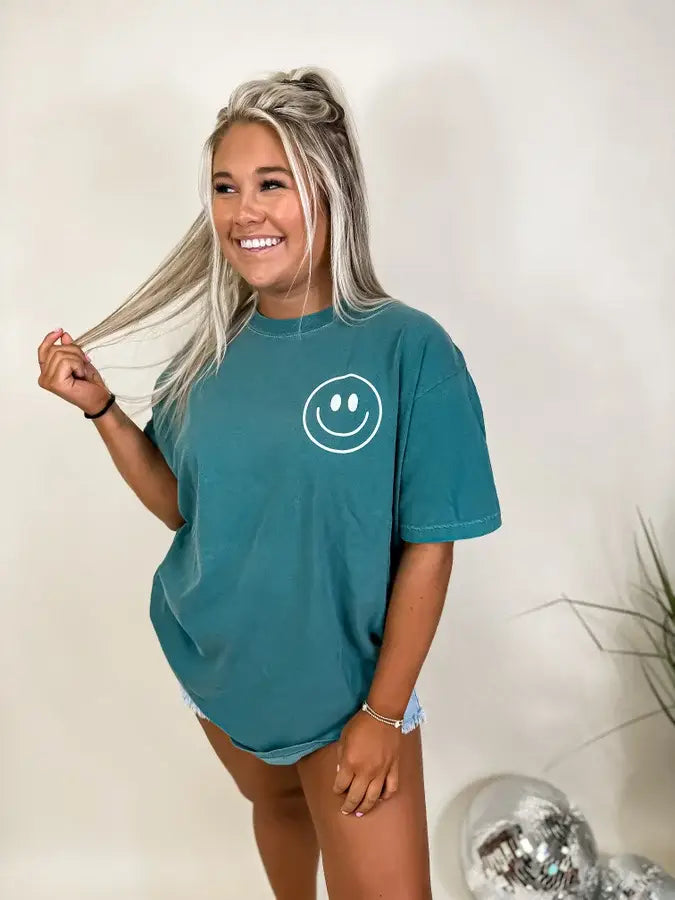 Better Place With You Puff Graphic Tee: Vintage Emerald