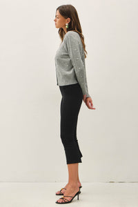 Dot to Dot Cardigan: Heather Grey