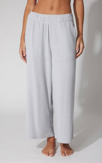 Lottie Rib Knit Wide Leg Pants – Soft Lounge Knit Bottoms (Bottom Only)