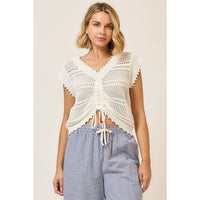 The Ava Ruched Knit Top:
