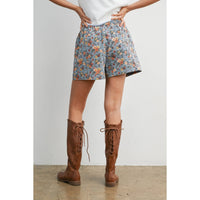 Vintage Bloom Drawstring Shorts