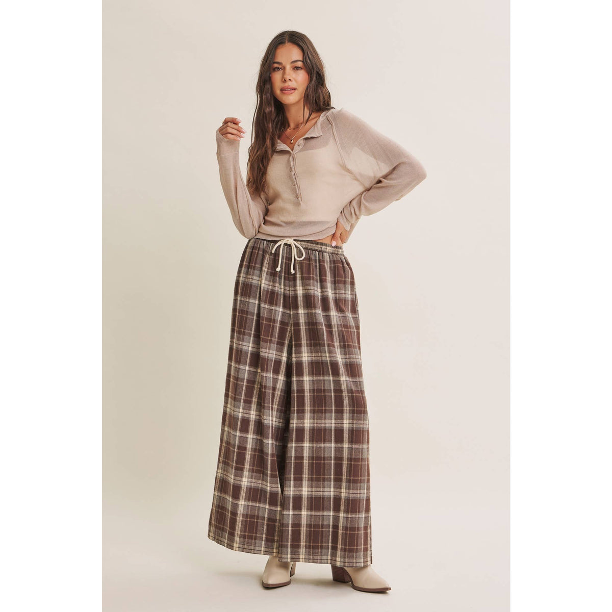 Morning Layer Airy Wool Blend Henley Sweater