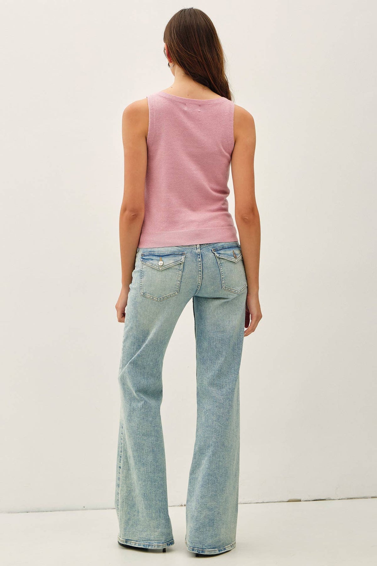 The Noelle Wool Blend Tank Top – Boat Neck Sleeveless Soft Lightweight Knit