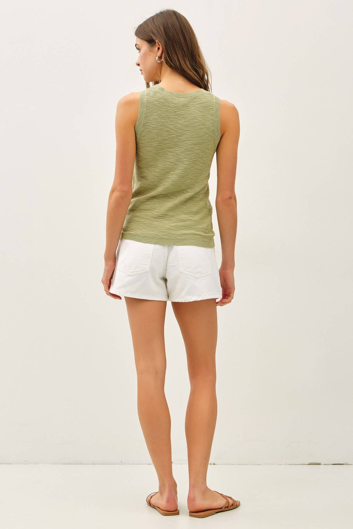 The Harper Everyday Slub Tank: Fern