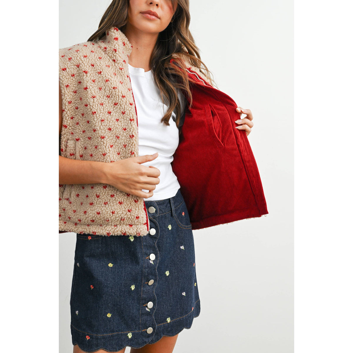 Juniper Lane Floral Fleece Vest