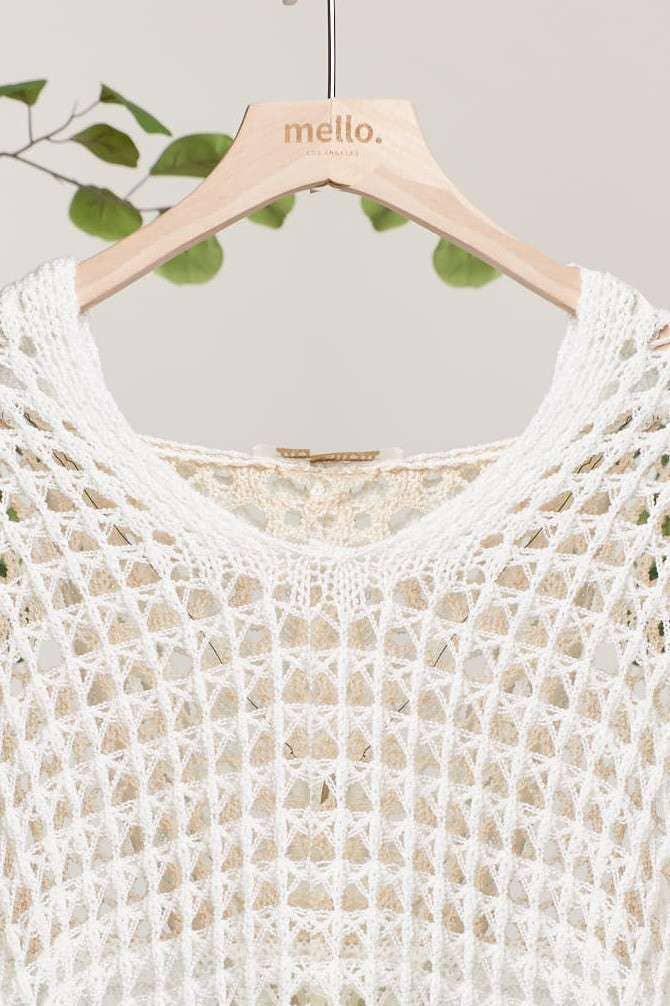 The Coastal Hideaway Crochet Hoodie: Cream