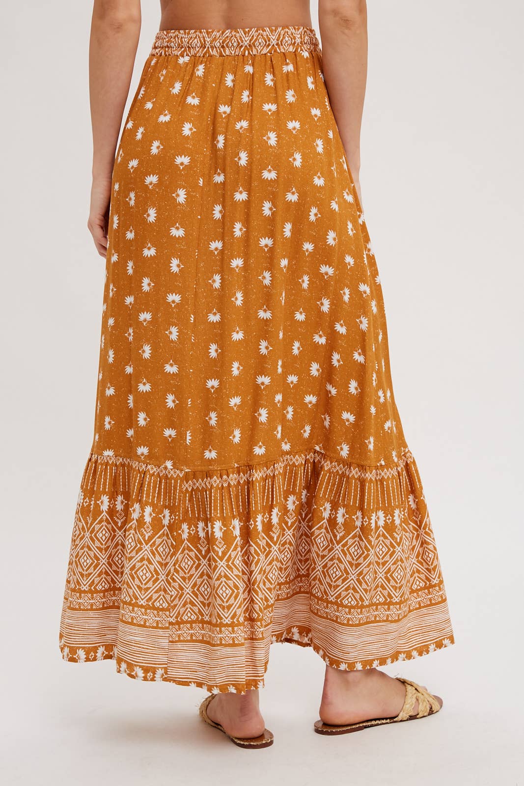 Briar Boho Button-Front Maxi Skirt