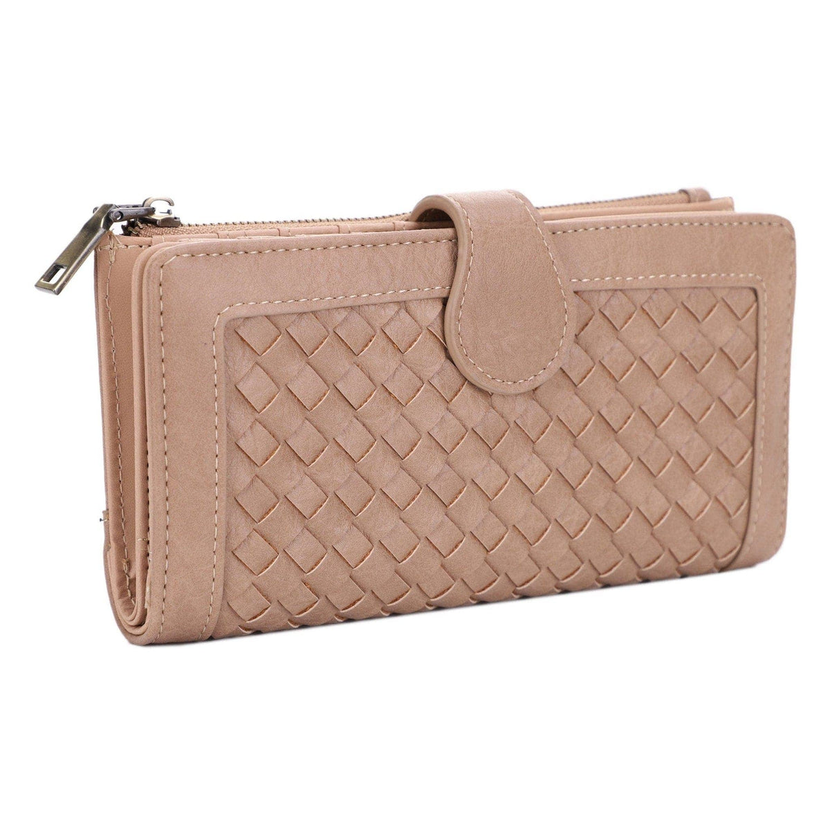 Ellis Grove Woven Wallet – Snap Closure, Card & ID Slots, Coin Pouch