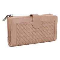 Ellis Grove Woven Wallet – Snap Closure, Card & ID Slots, Coin Pouch