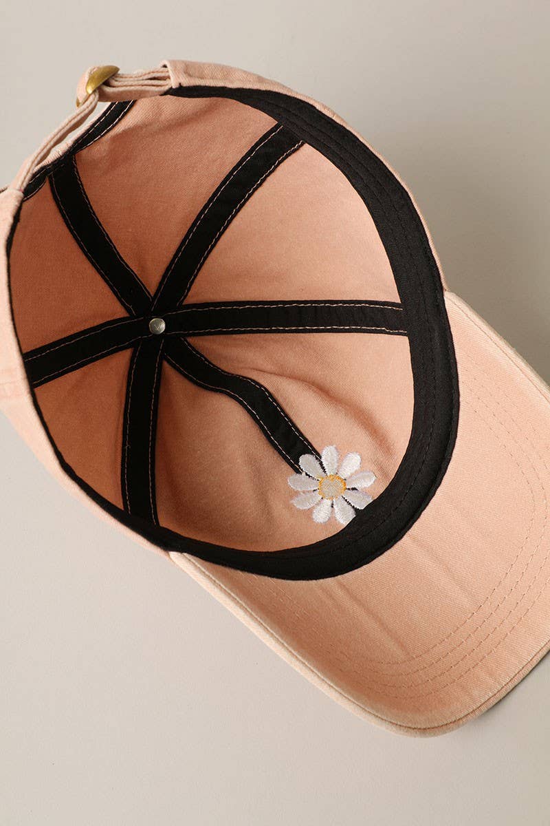 The Daisy Days Baseball Cap – Embroidered Cotton Adjustable Hat