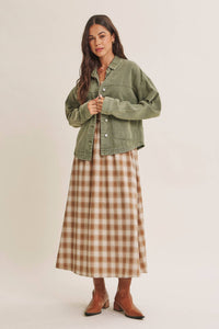The Field Day Washed Utility Jacket: Washed Olive