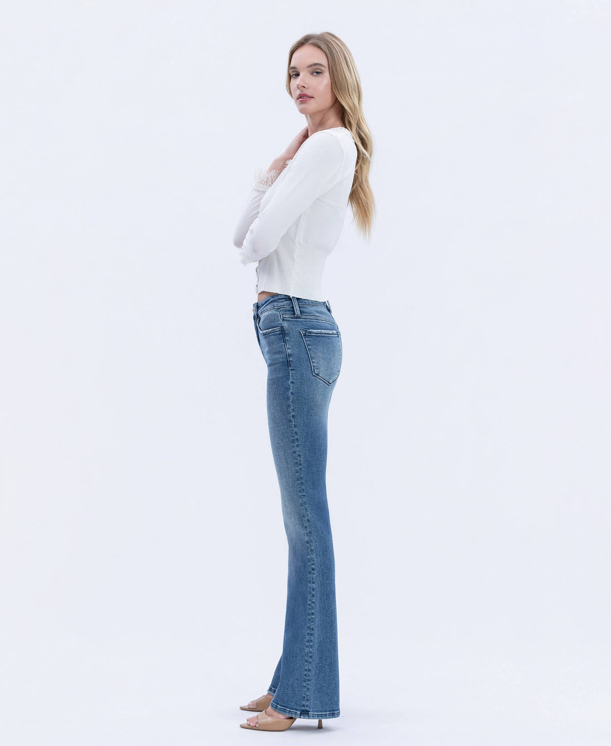 HIGH RISE FULL LENGTH BOOTCUT JEANS LV1985: NEATNESS / 25