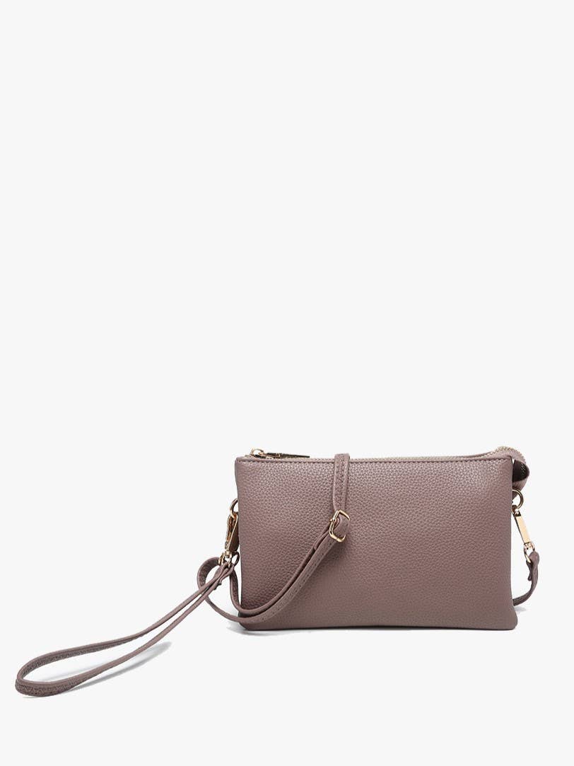 Jen & Co. Riley 3-Compartment Crossbody Wristlet – Vegan Leather Convertible Purse