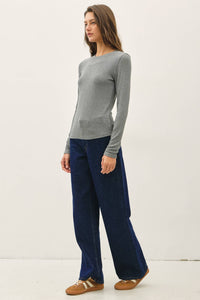 The Blair Ribbed Layering Top