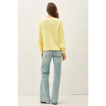 The Cambria Cotton Blend Knit Sweater:  Lightweight Raglan Crew Neck Pullover