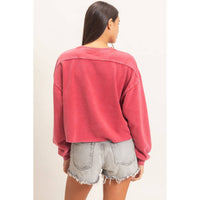 The Reset Mineral Wash Cropped Sweatshirt