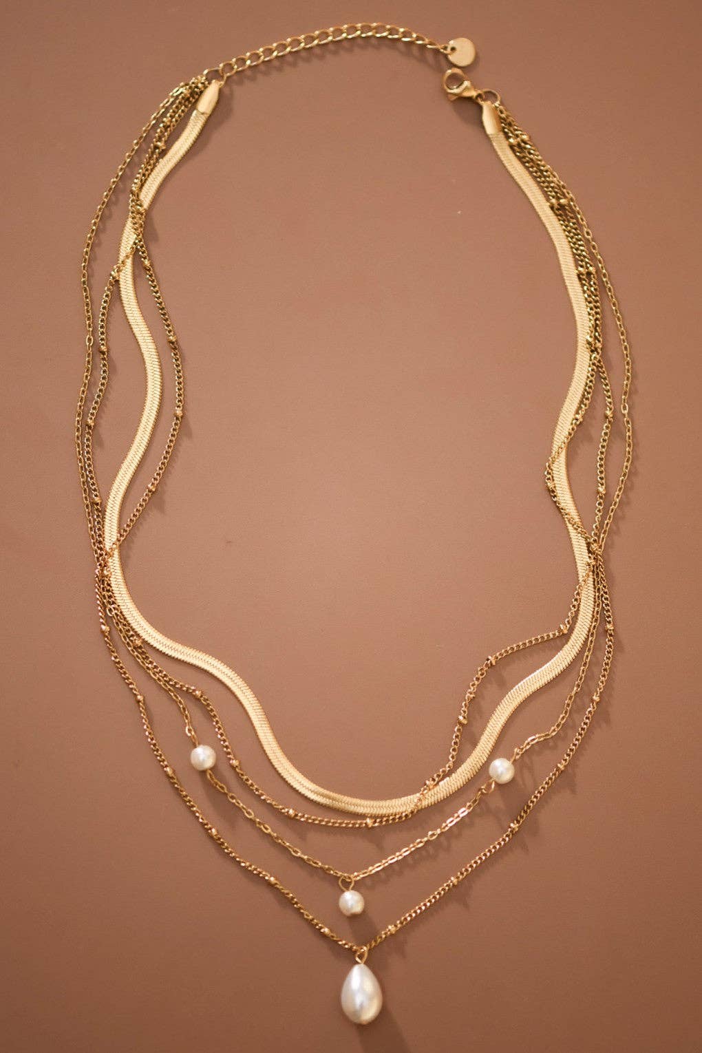 The Prescott Layered Chunky Chain Necklace – 18K Gold Dipped Waterproof Stainless Steel Necklace