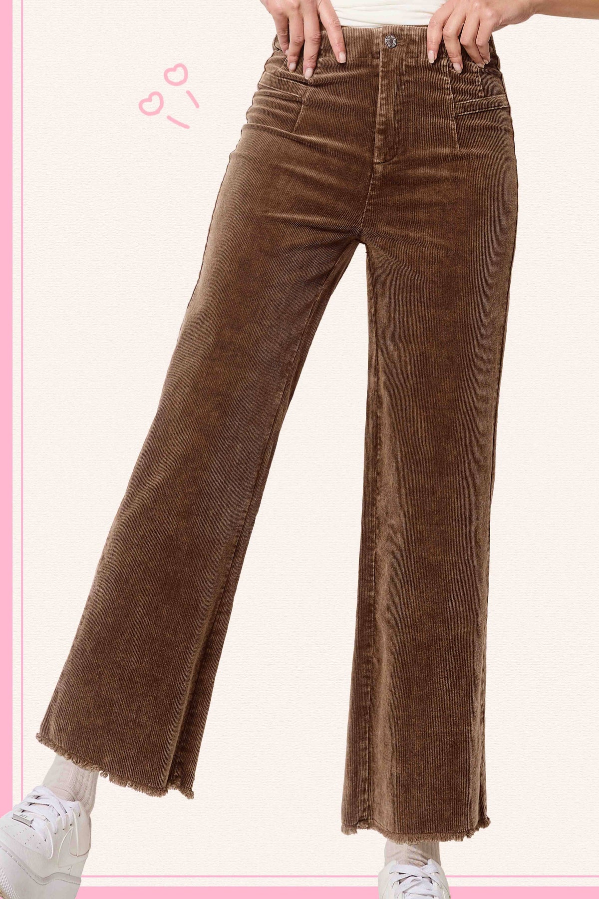 Everly Mineral Wash Corduroy Wide Leg Pants – Cinnamon & Clove
