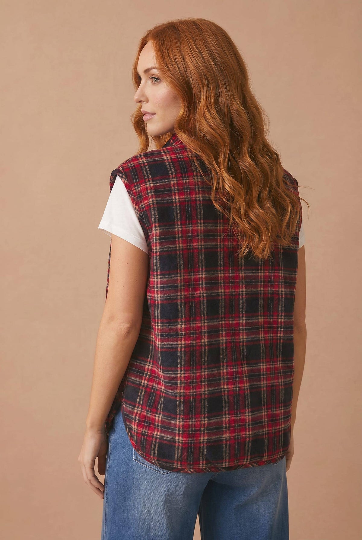 Cabin Season Plaid Quilted Puffer Vest | Women’s Fall Vest