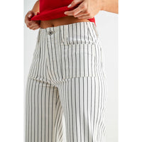 The Harbor Stripe Wide Leg Crop Pants | Coastal Summer Trousers