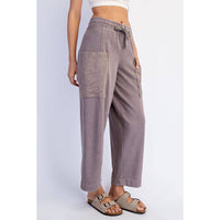 Weekend Wander French Terry Cargo Pants: Mocha