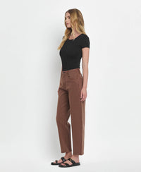 Vervet by Flying Monkey "Kate" Slim Barrel Jeans – Mocha Brown