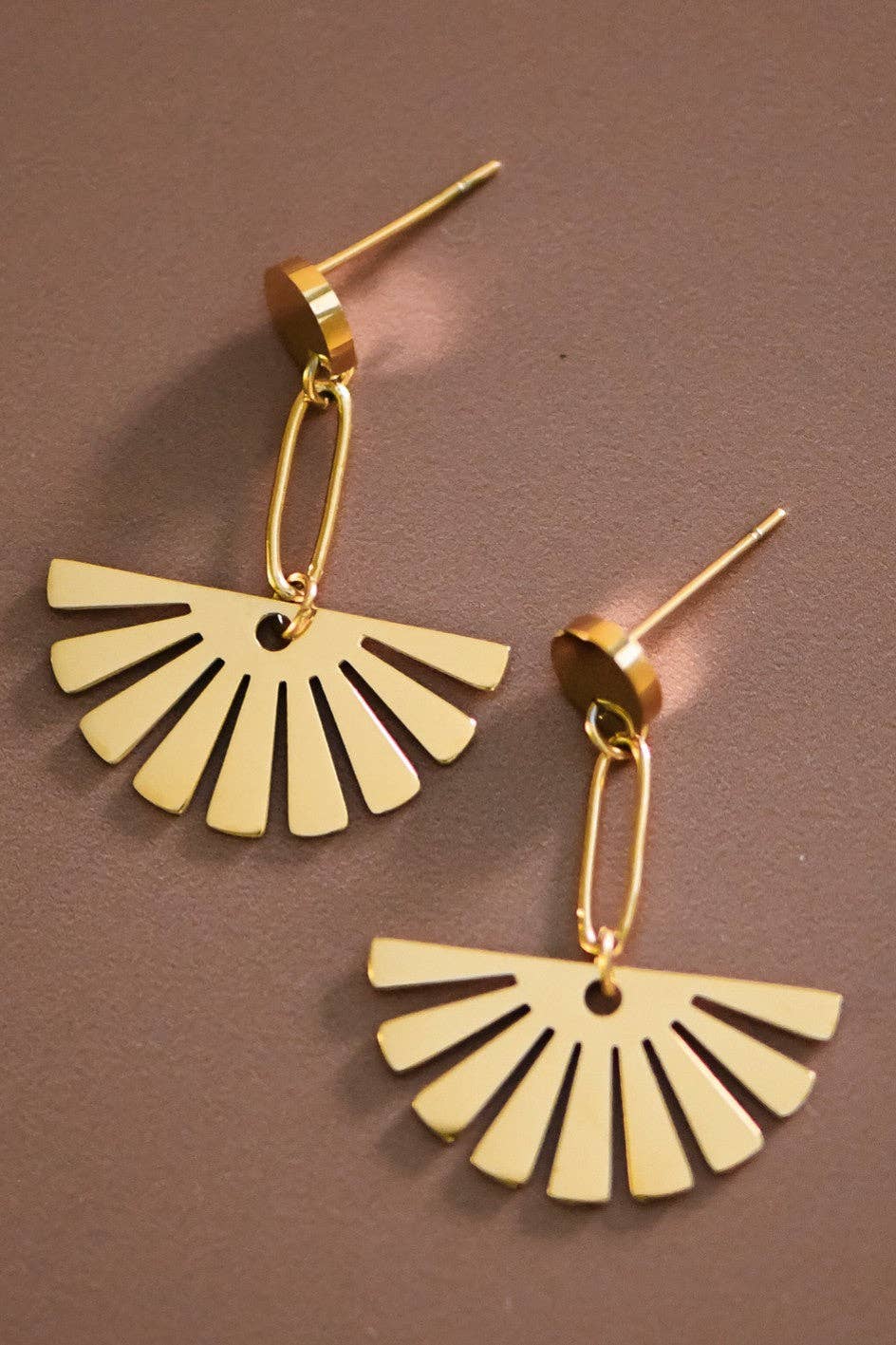 The Montclair Gold Earrings – 18K Gold Dipped Waterproof Stainless Steel Minimalist Earrings