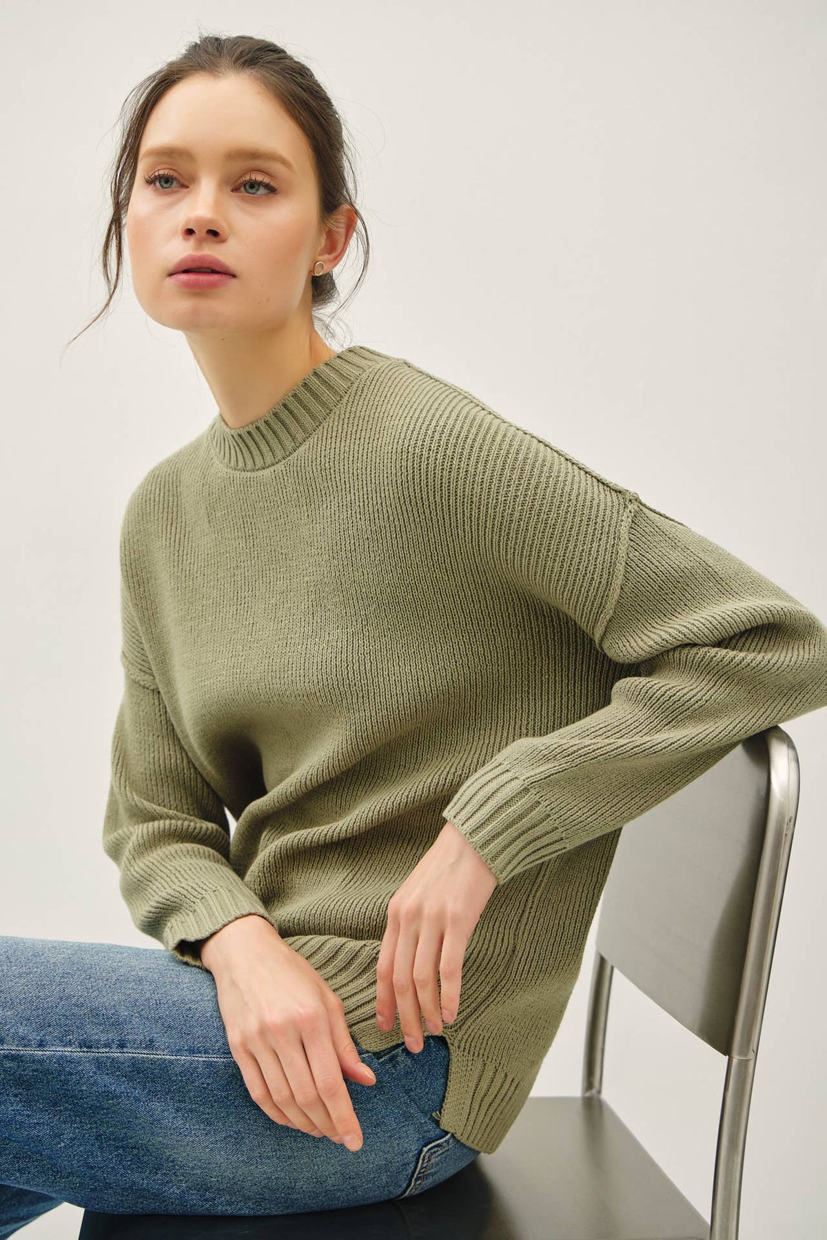 The Laramie Mock Neck Sweater – Relaxed Fit Everyday Pullover