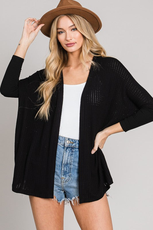 James Ribbed Cocoon Cardigan