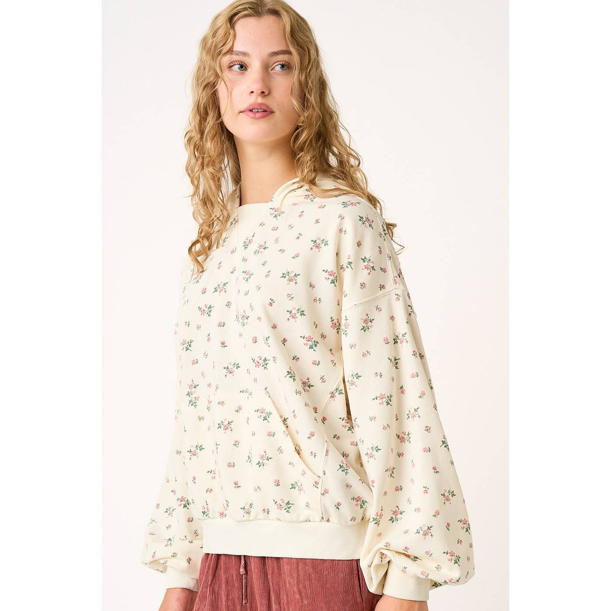 The Lillian Floral Knit Hoodie