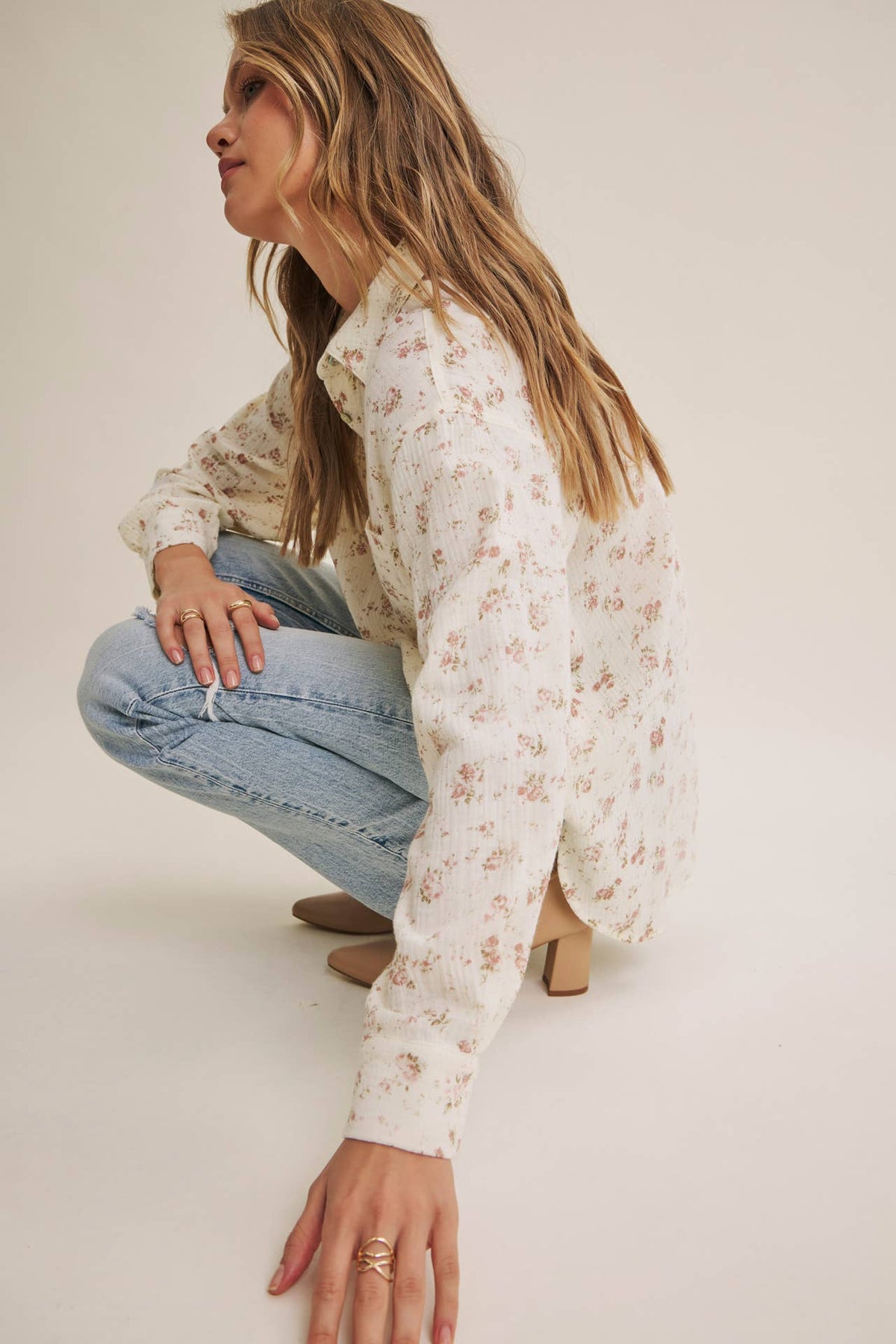 Sweet Meadow Floral Button Down