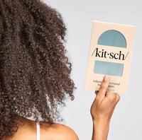 Kitsch Adjustable Oversized Satin Bonnet- Haze Blue