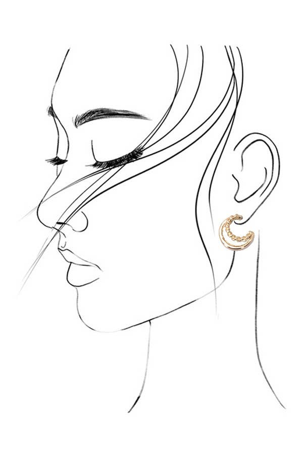 Gold Pearl Hoop & Stud Earring Trio – Anti-Tarnish Lightweight Post Set