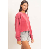 The Reset Mineral Wash Cropped Sweatshirt