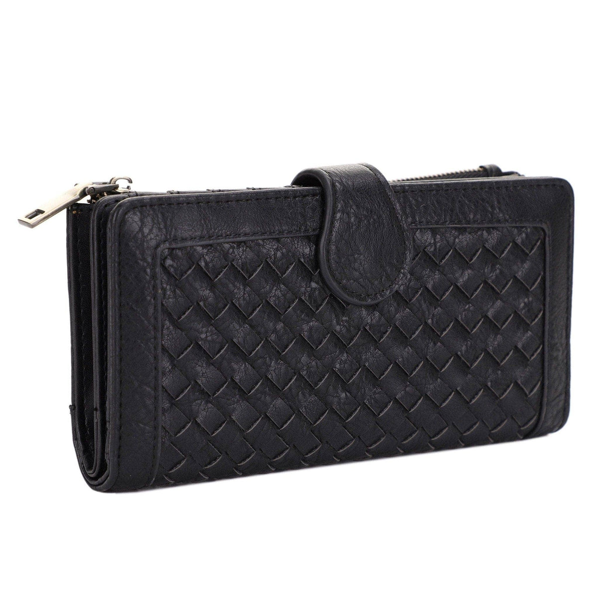 Ellis Grove Woven Wallet – Snap Closure, Card & ID Slots, Coin Pouch